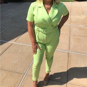 Lime Green Women's Jumpsuit